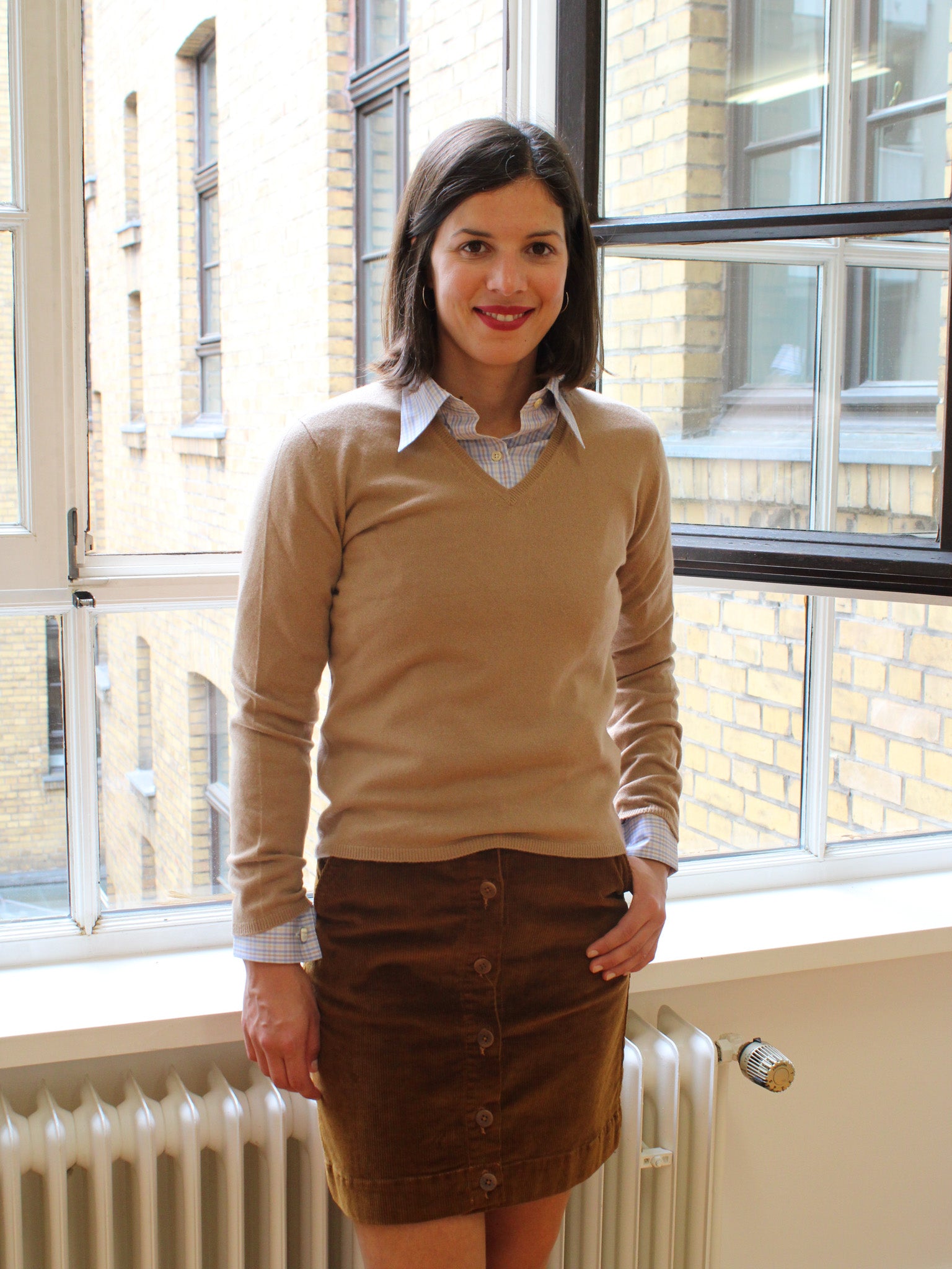 Cashmere Pullover mit V-Ausschnitt