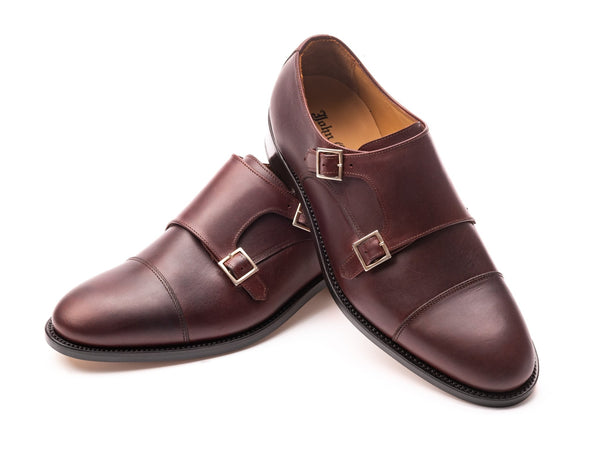 Monk Herrenschuh in Dunkelbraun, Frontalansicht
