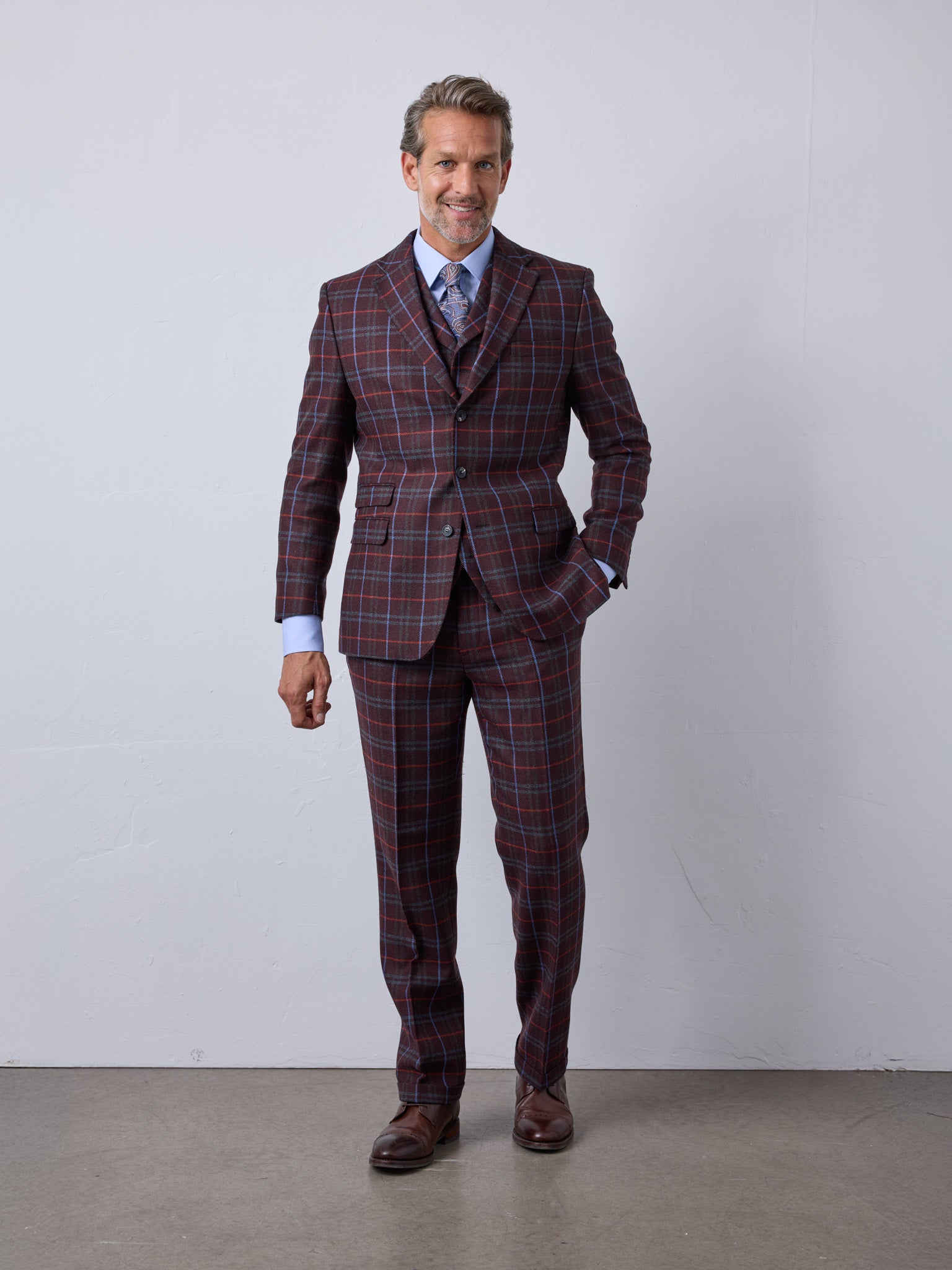 Tweed Anzug in 3-Knopf Classic aus  Lovat Tweed
