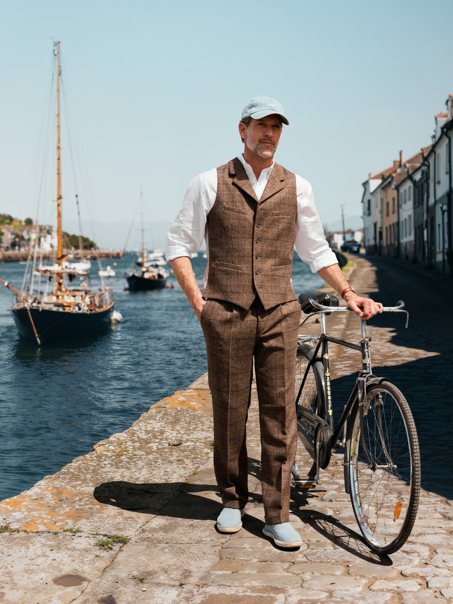 Tweed Anzug Dreiteiler braun | Moon Tweed