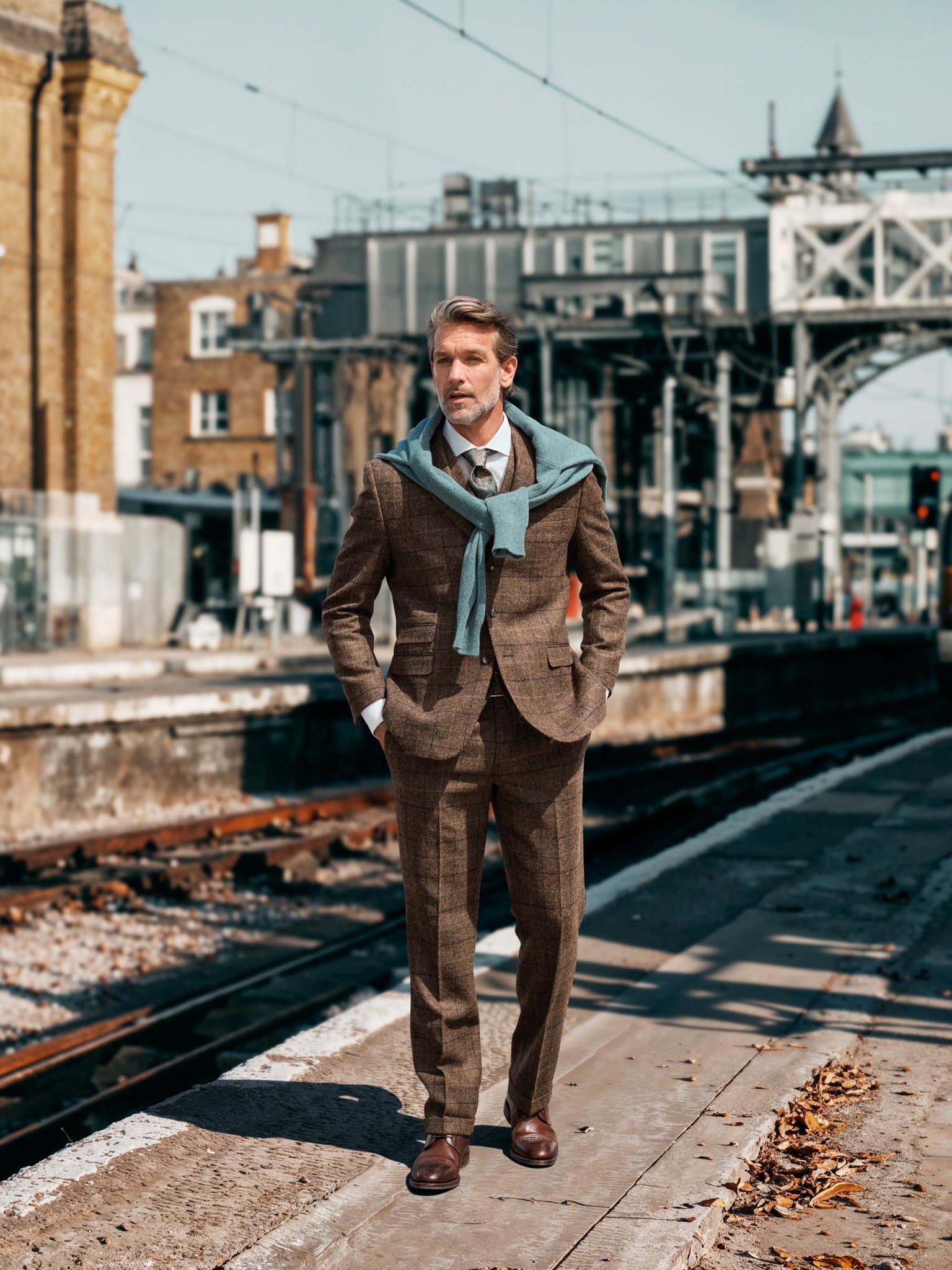 Tweed Anzug in 3-Knopf Classic aus Moon Tweed