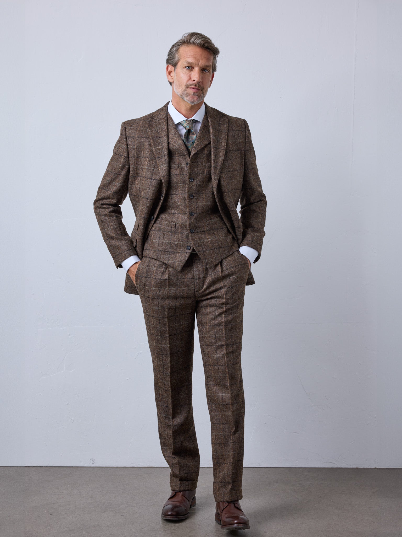 Tweed Anzug in 3-Knopf Classic aus Moon Tweed