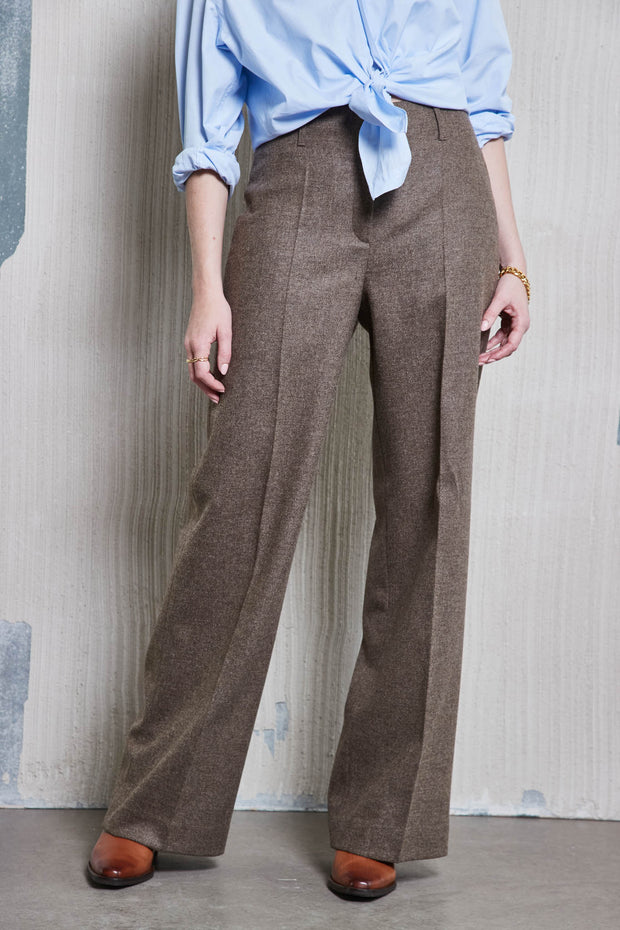 Marlene Tweed-Hose in greige