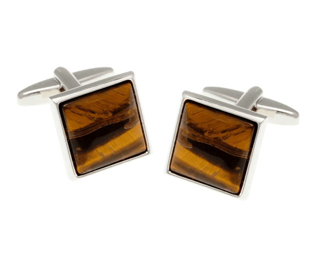 Manschettenknöpfe: Square/ Tiger Eye