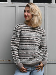 Lambswoolpullover Fairisle mit Rundausschnitt