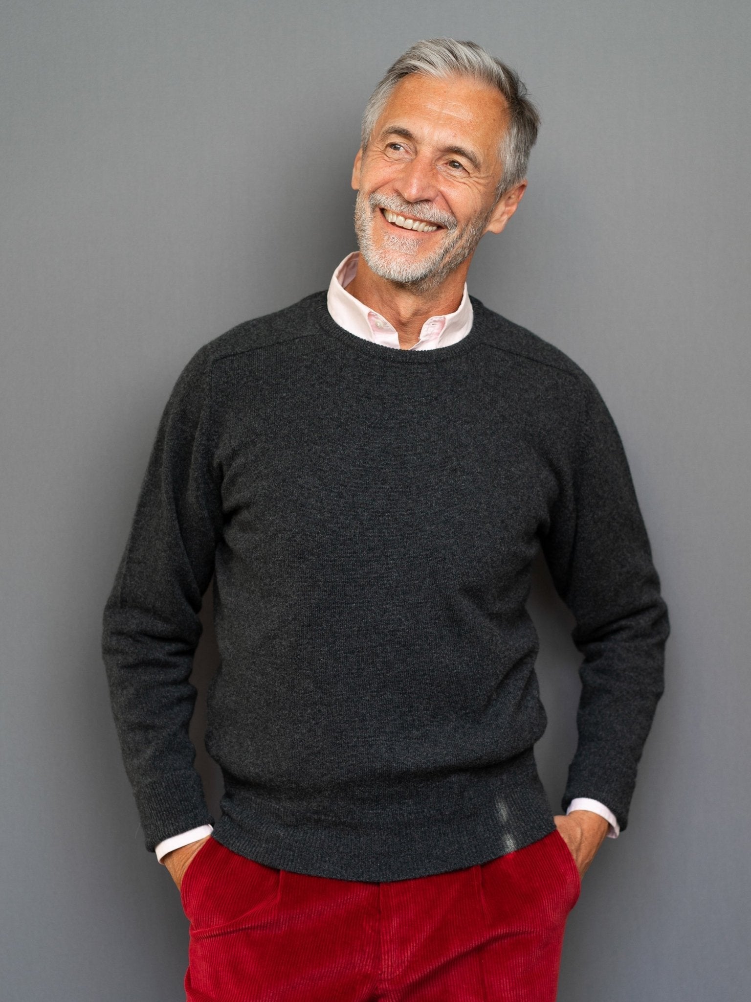 Cashmere Pullover (3-fädig) mit Rundausschnitt