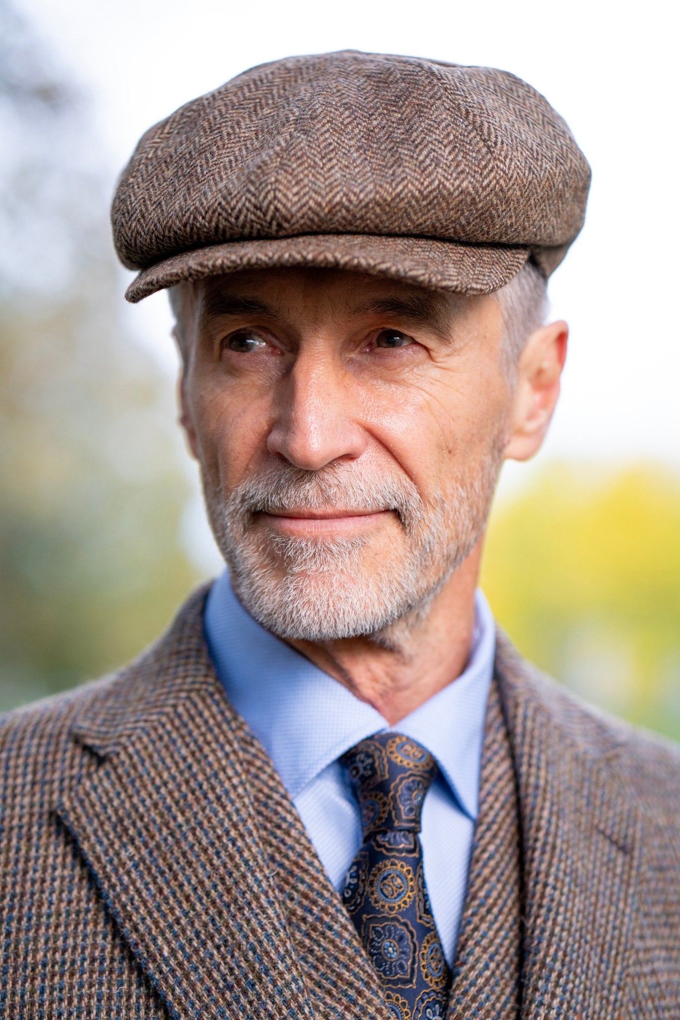 Tweed Cap im Peaky Blinders Stil in beige