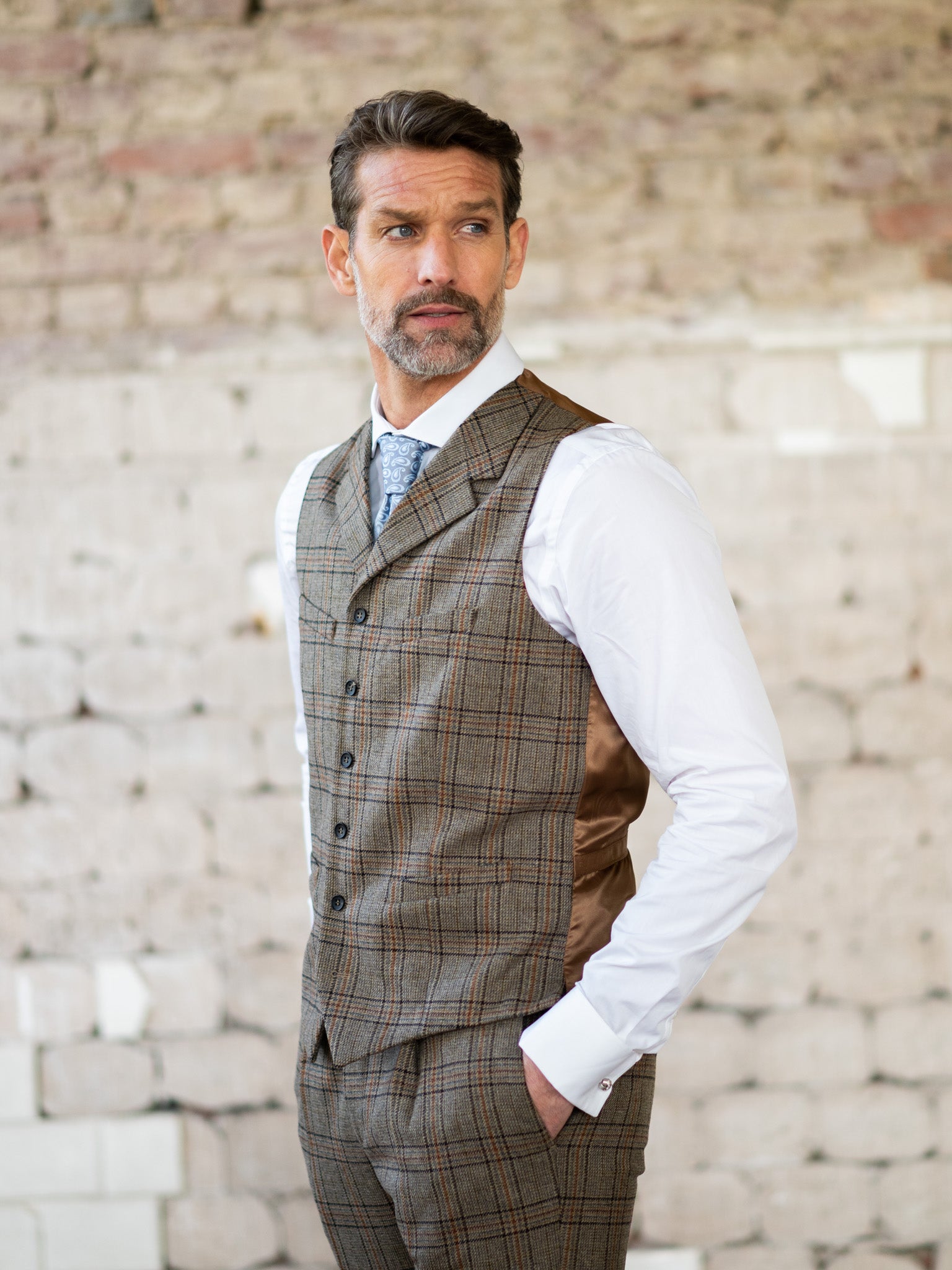 Tweed Anzug in 3-Knopf Classic aus Moon Tweed