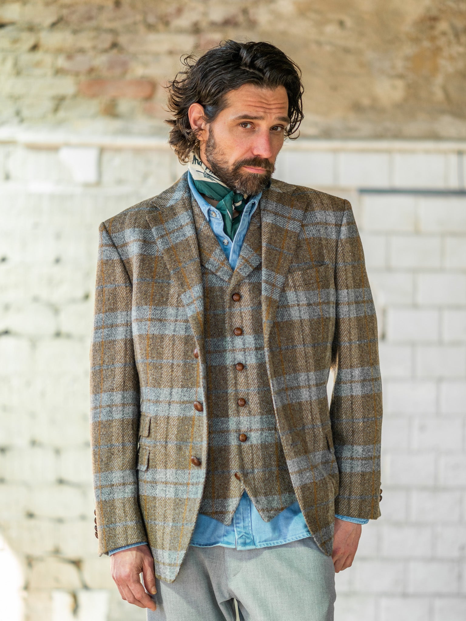 Tweedsakko in 3-Knopf Classic aus John Hanly Tweed