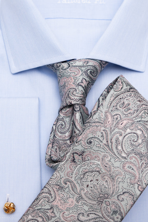 Krawatte mit Paisley in mint