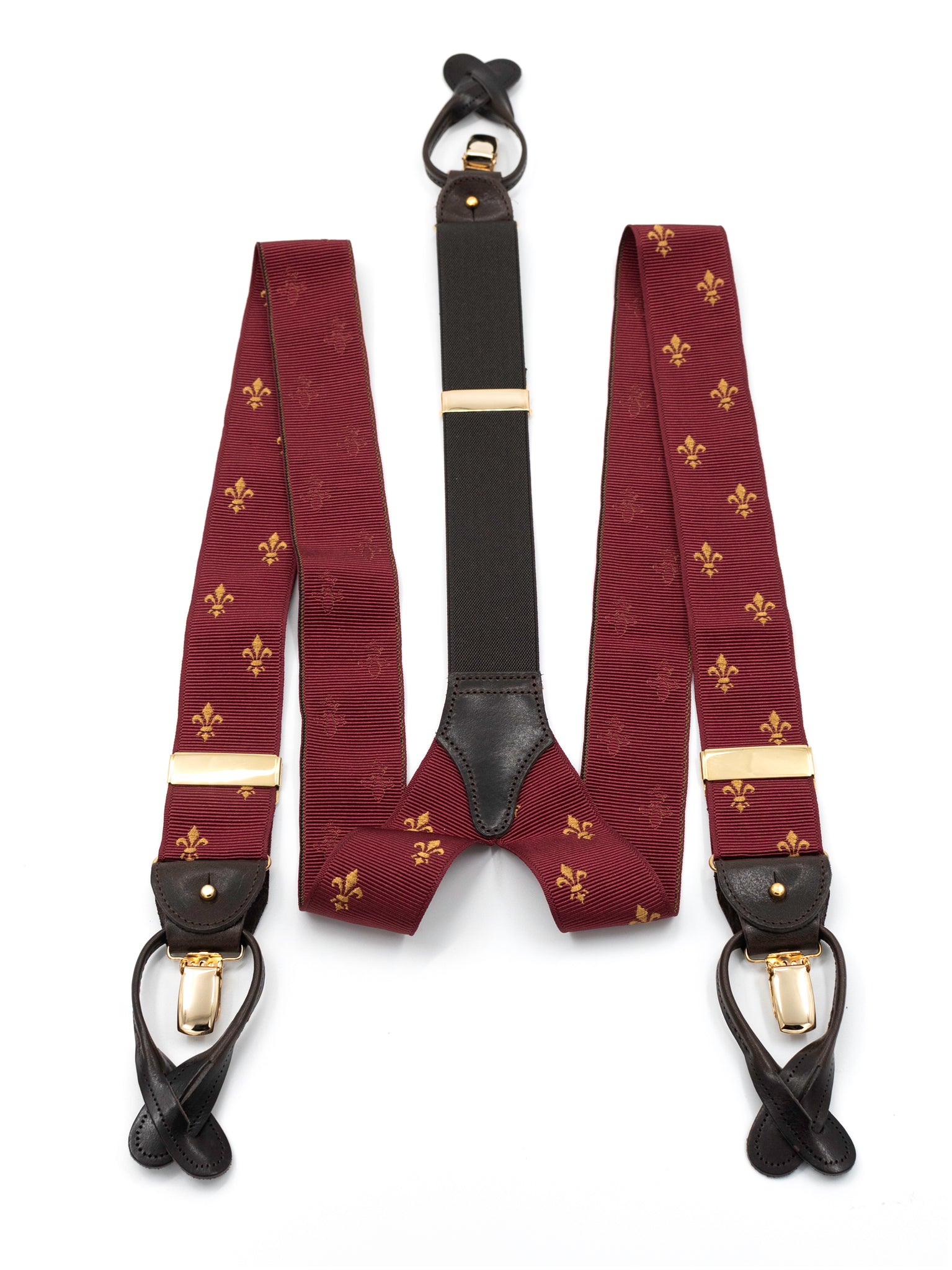 Hosenträger, French Lily bordeaux