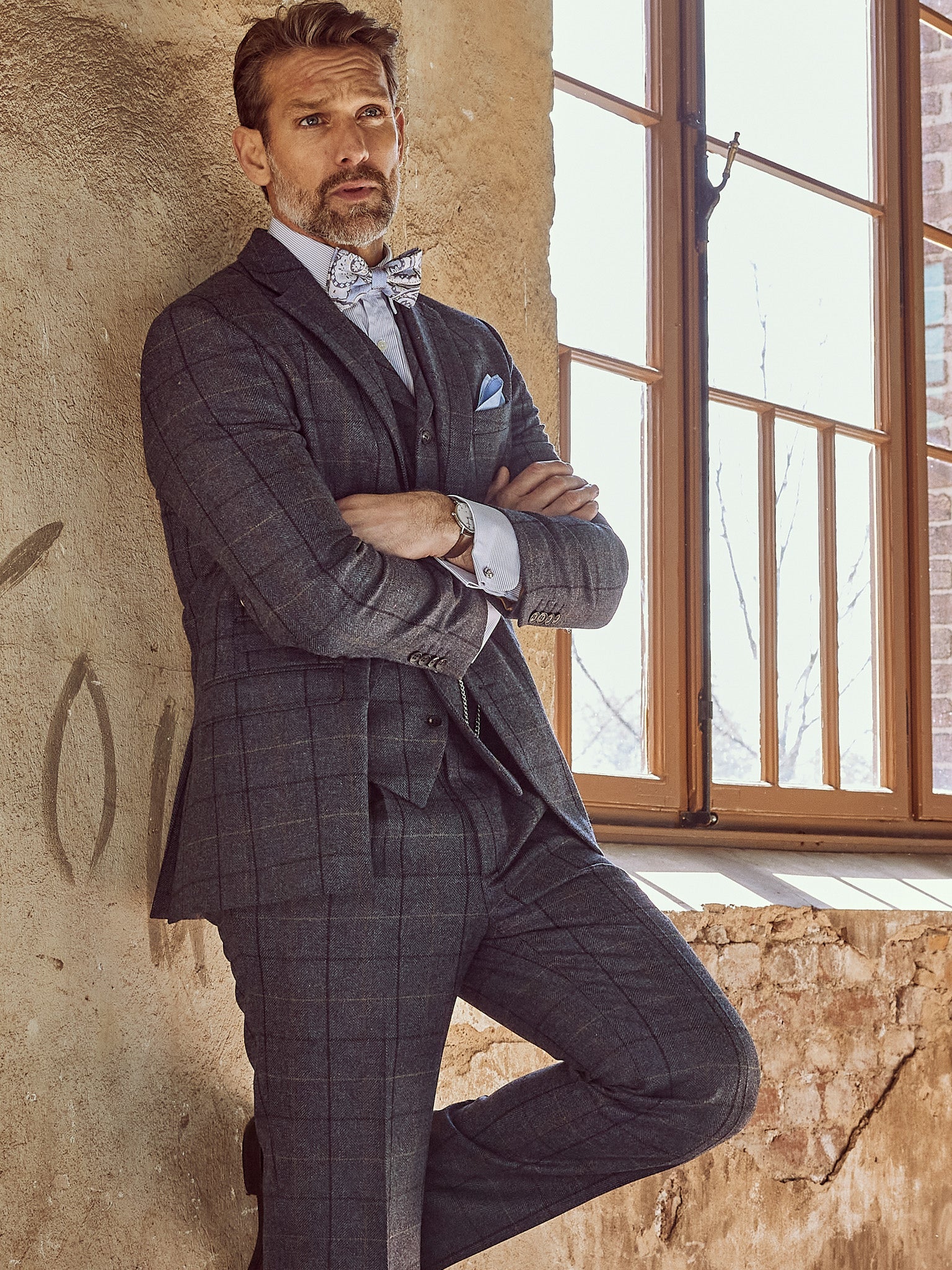 Tweed Anzug in 3-Knopf Classic aus Moon Tweed