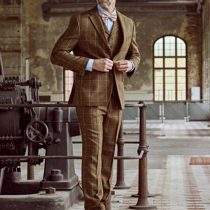 Tweed Anzug in 3-Knopf Classic aus Lovat Tweed grün