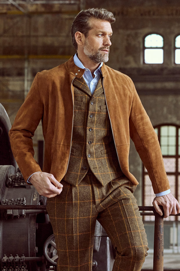 Tweed Anzug in 3-Knopf Classic aus Lovat Tweed grün