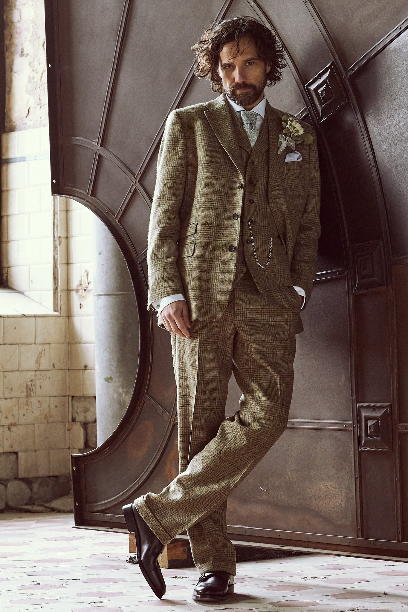 Tweed Anzug in 3-Knopf Classic aus Lovat Tweed
