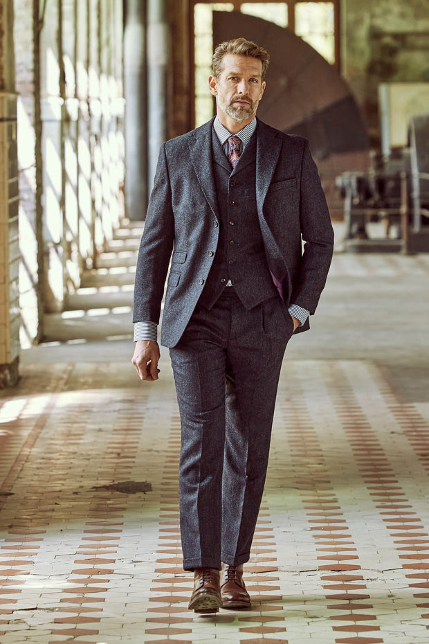 Tweed Anzug in 3-Knopf Classic aus Moon Tweed