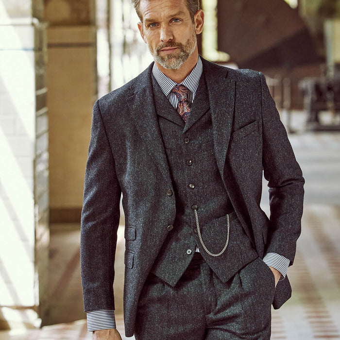 Tweed Anzug in 3-Knopf Classic aus Moon Tweed
