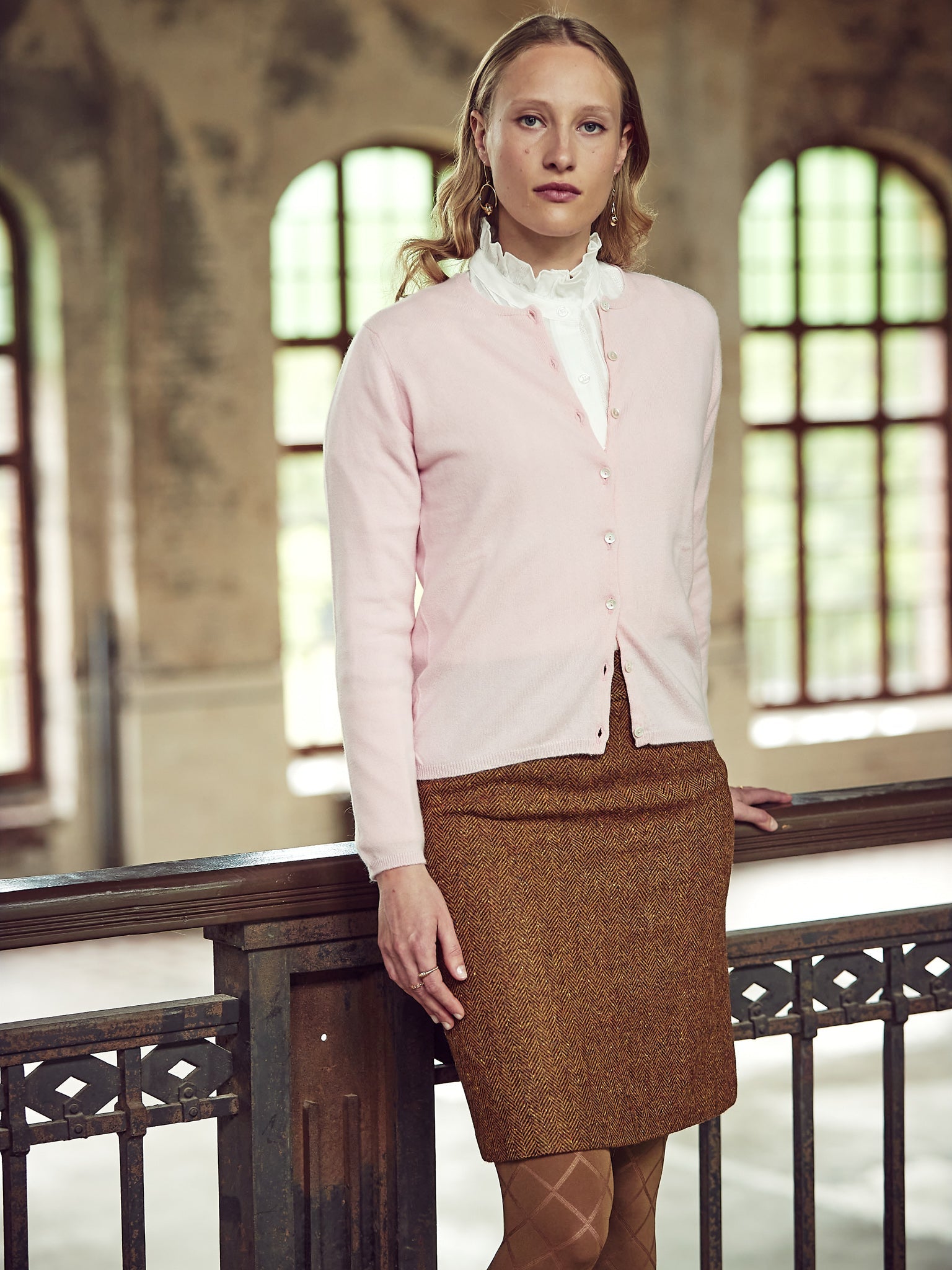 Cashmere Strickjacke mit Rundausschnitt SALE