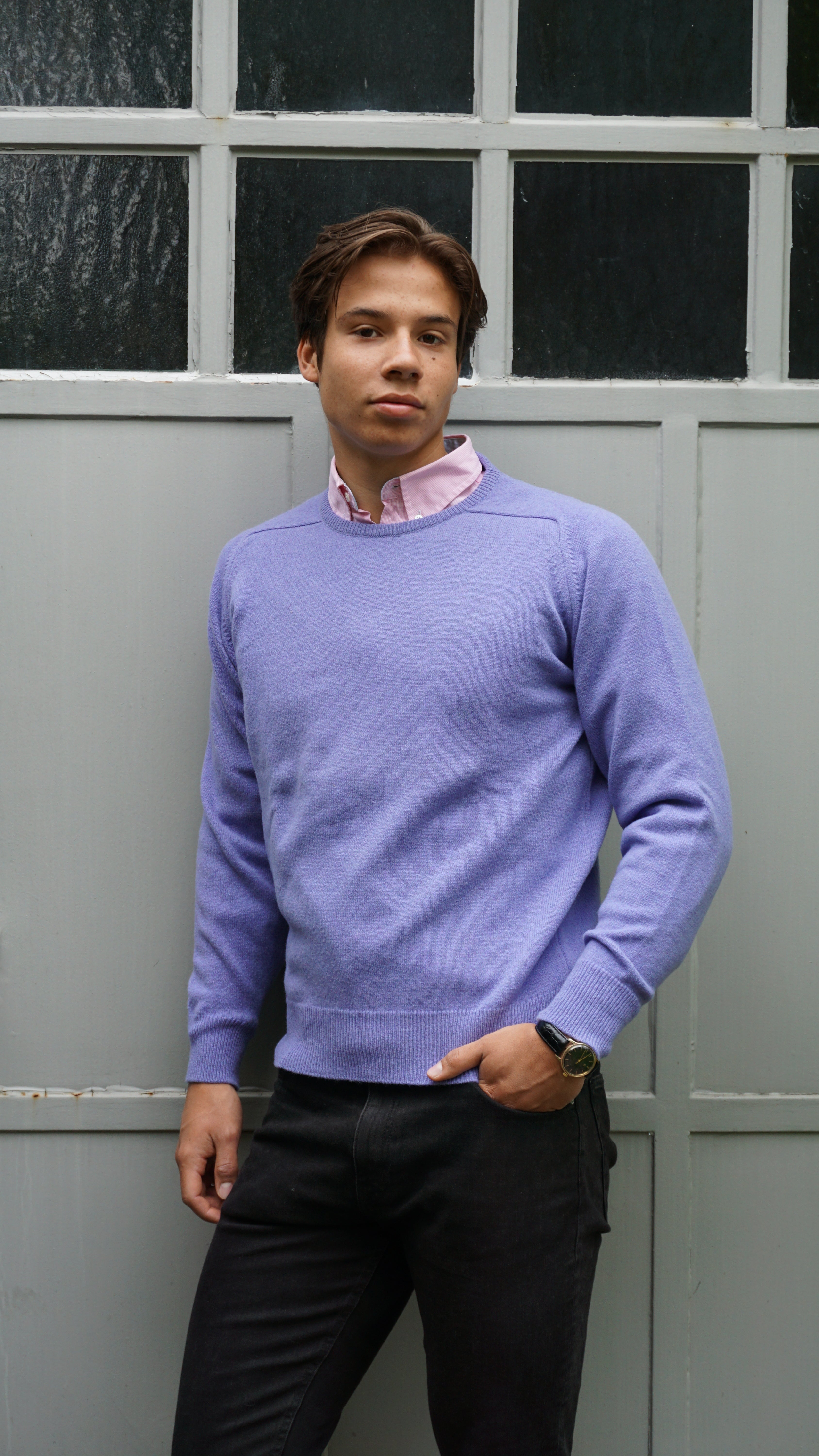 Lambswool Pullover mit Rundausschnitt