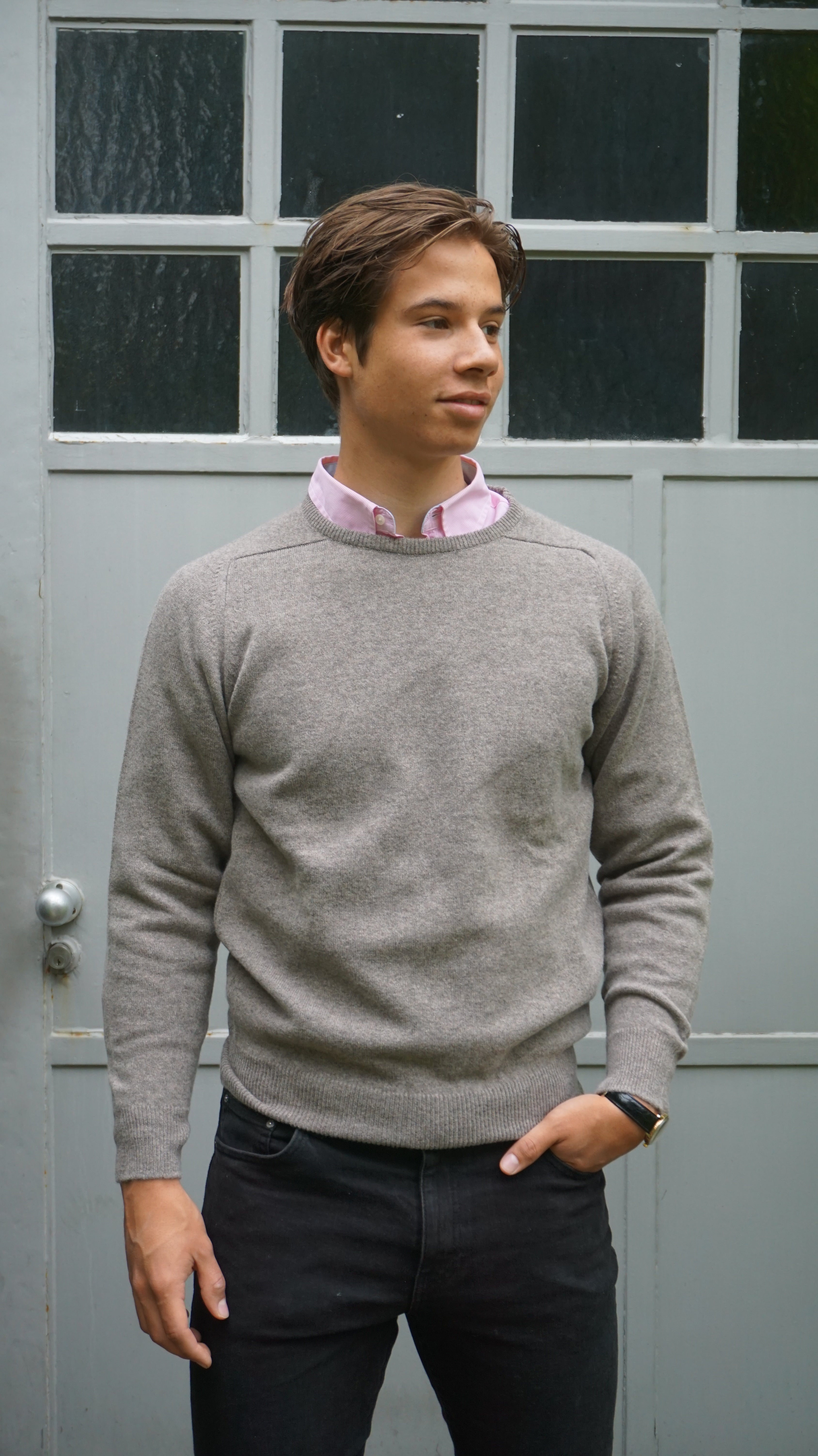 Lambswool Pullover mit Rundausschnitt