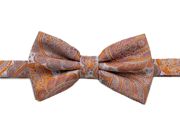 Fliege mit Paisley in rosé/orange
