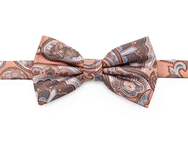 Fliege mit Paisley in  rose/beige