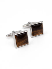 Manschettenknöpfe: Square/ Tiger Eye