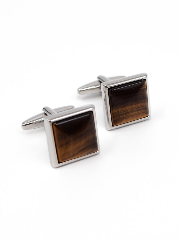 Manschettenknöpfe: Square/ Tiger Eye