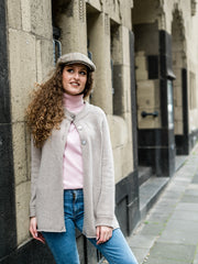 Cashmere Strickjacke hochgeschlossen mit drei Knöpfen - 100% Kaschmir