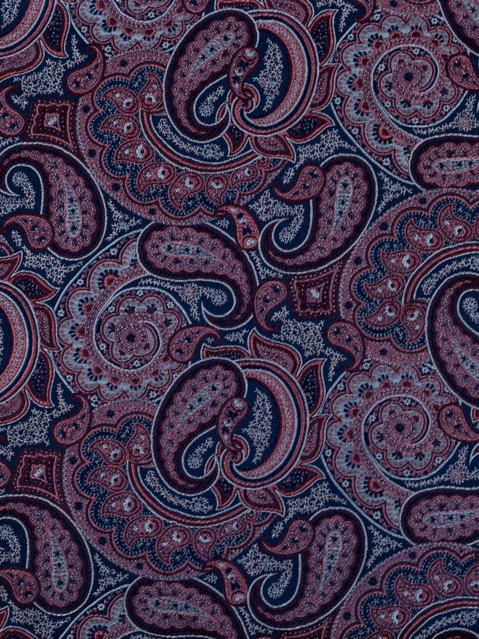 Einstecktuch Paisley navy/rosa