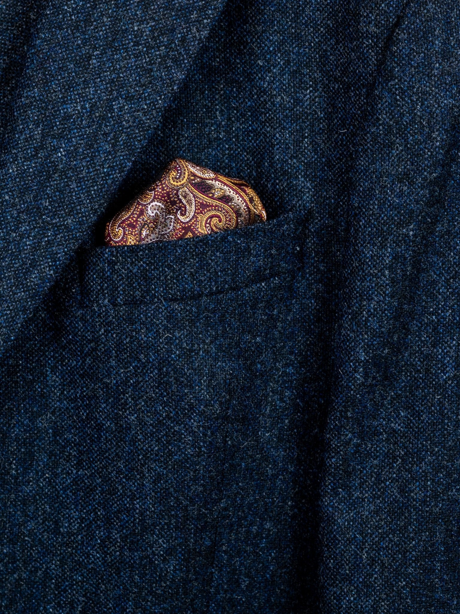 Einstecktuch Paisley braun/rot