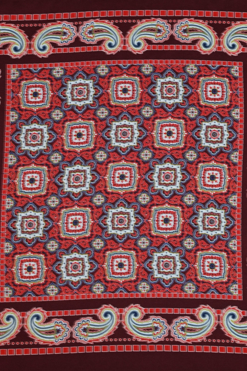 Einstecktuch Medallion rot/braun