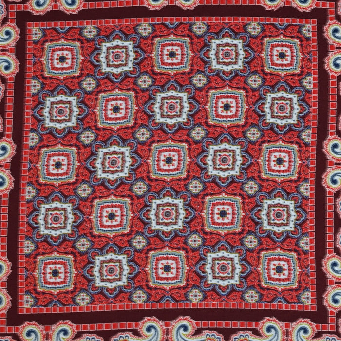 Einstecktuch Medallion rot/braun