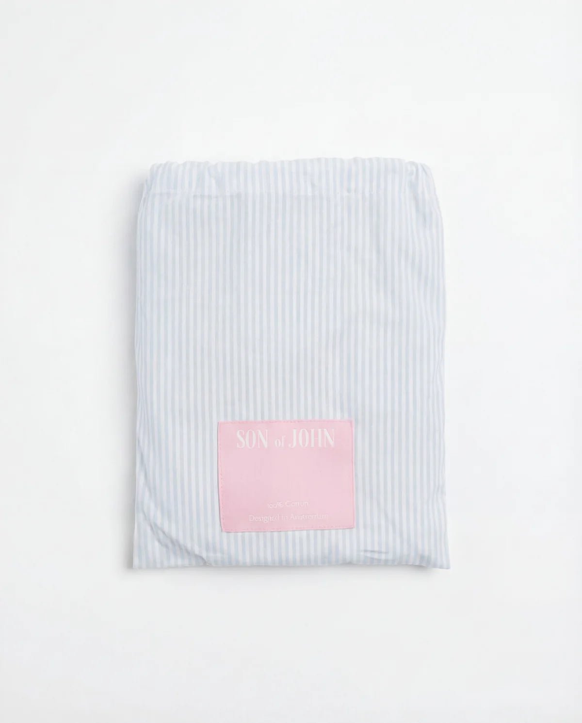 Boxershorts Baby Blue Pinstripe getragen — John Crocket