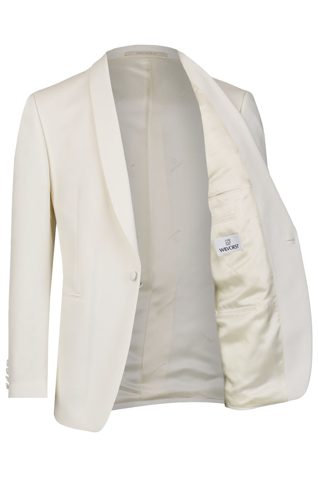 Slimline Dinnerjacket mit Schalkragen in weiß von Wilvorst