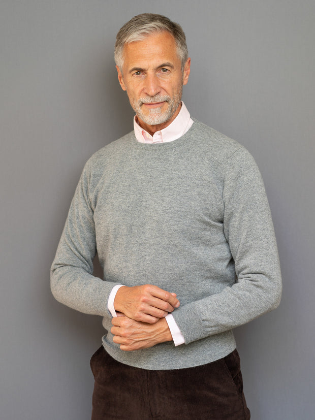 Cashmere Pullover (2-fädig) mit Rundausschnitt in klassischen Farben