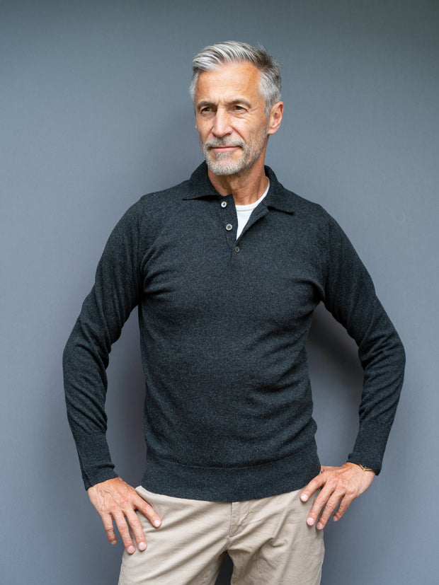 Cashmere Pullover mit Polokragen