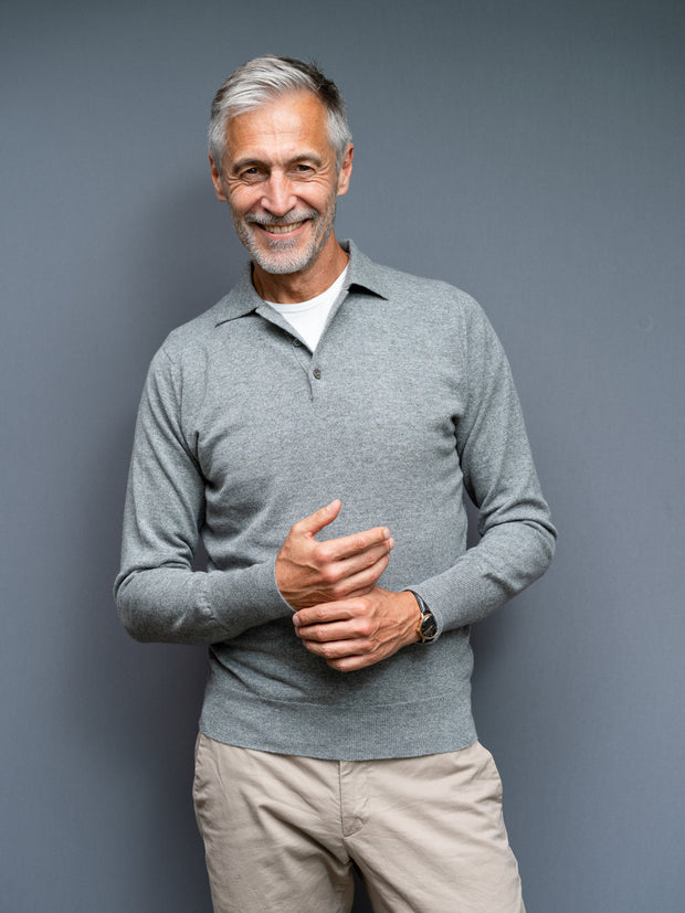 Cashmere Pullover mit Polokragen