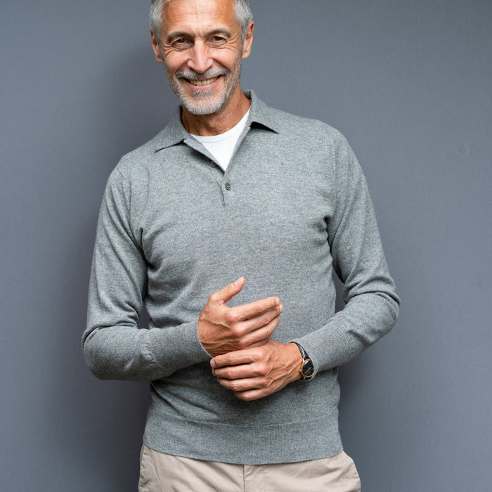 Cashmere Pullover mit Polokragen