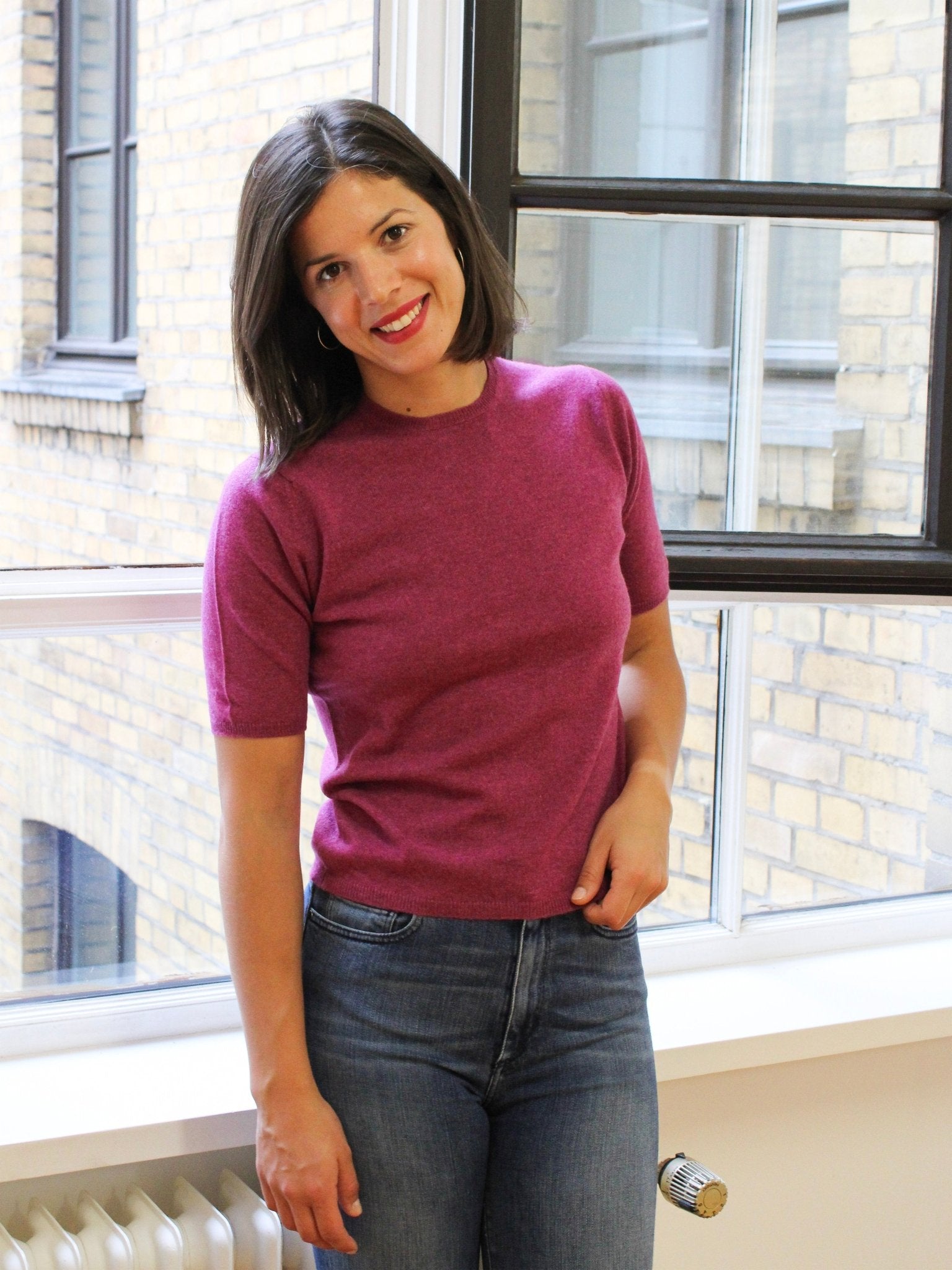 Cashmere Pullover mit Kurzarm und Rundausschnitt, unsere Highlights