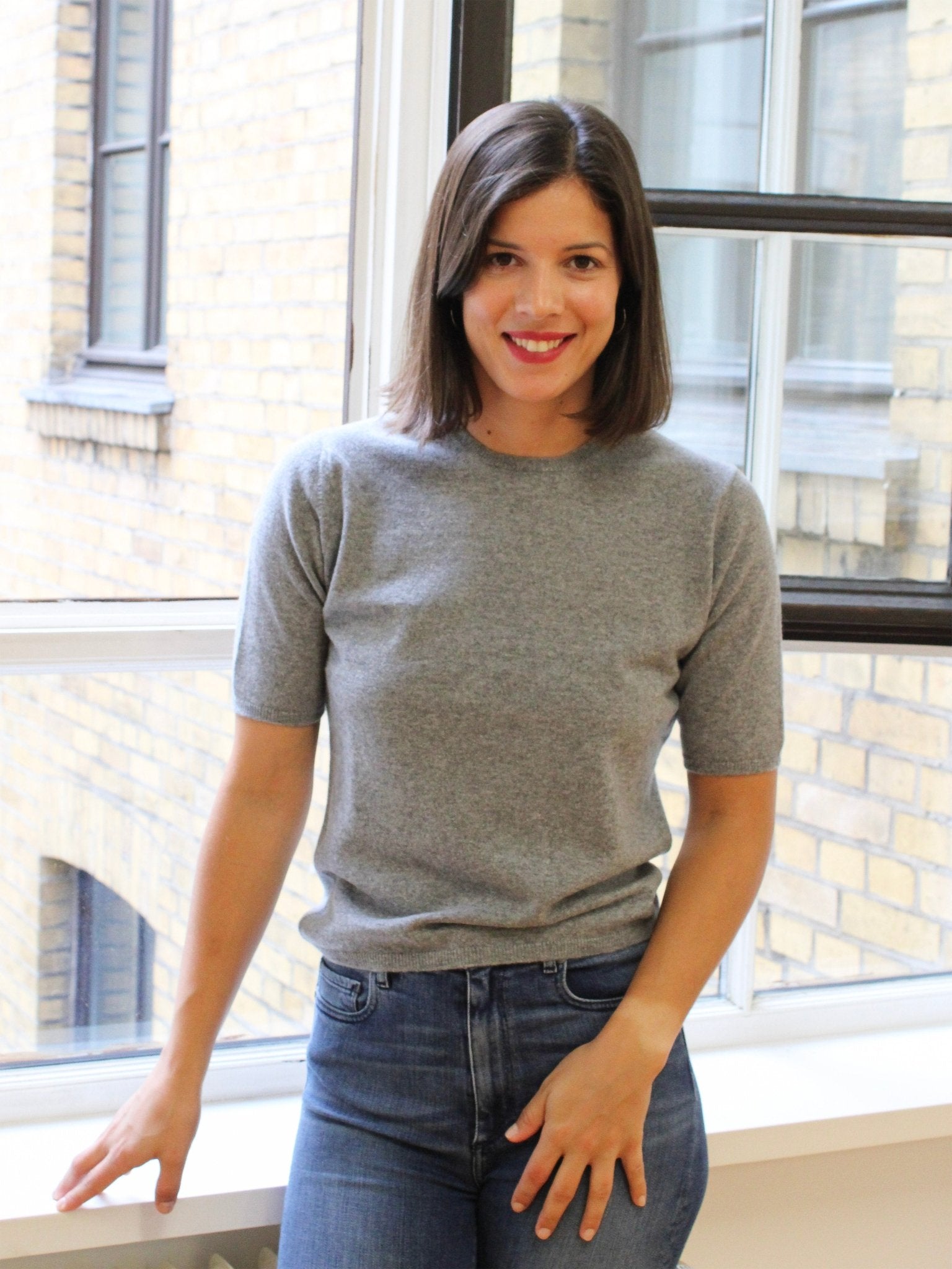 Cashmere Pullover mit Kurzarm und Rundausschnitt, unsere Klassiker