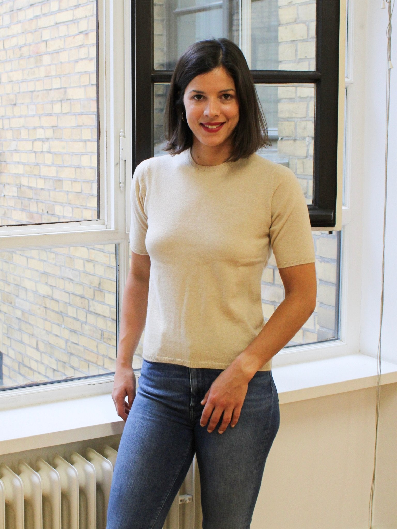 Cashmere Pullover mit Kurzarm und Rundausschnitt, unsere Klassiker