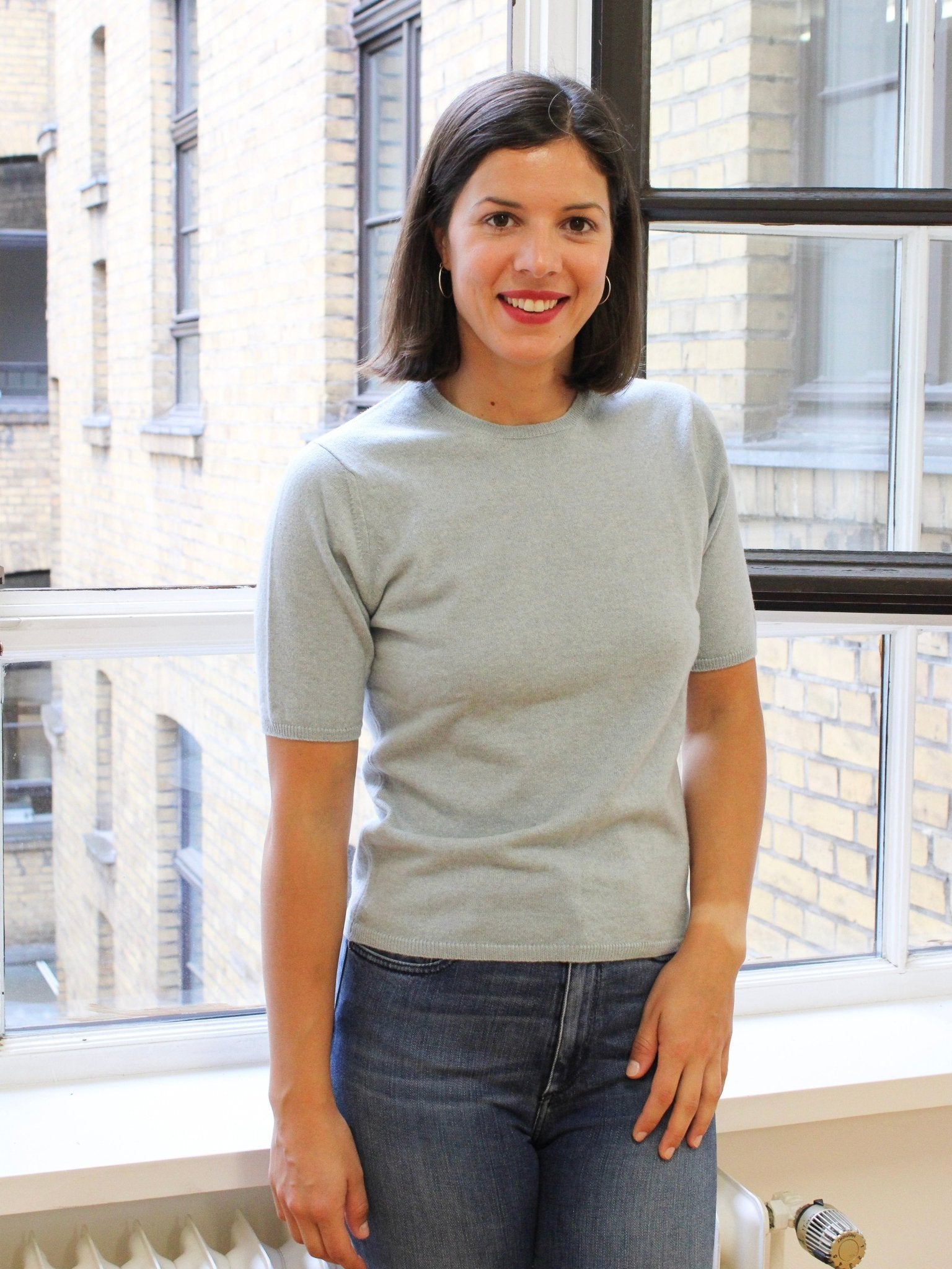 Cashmere Pullover mit Kurzarm und Rundausschnitt, unsere Klassiker