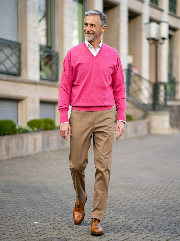 Slimline Baumwollhose mit Stretchanteil in khaki