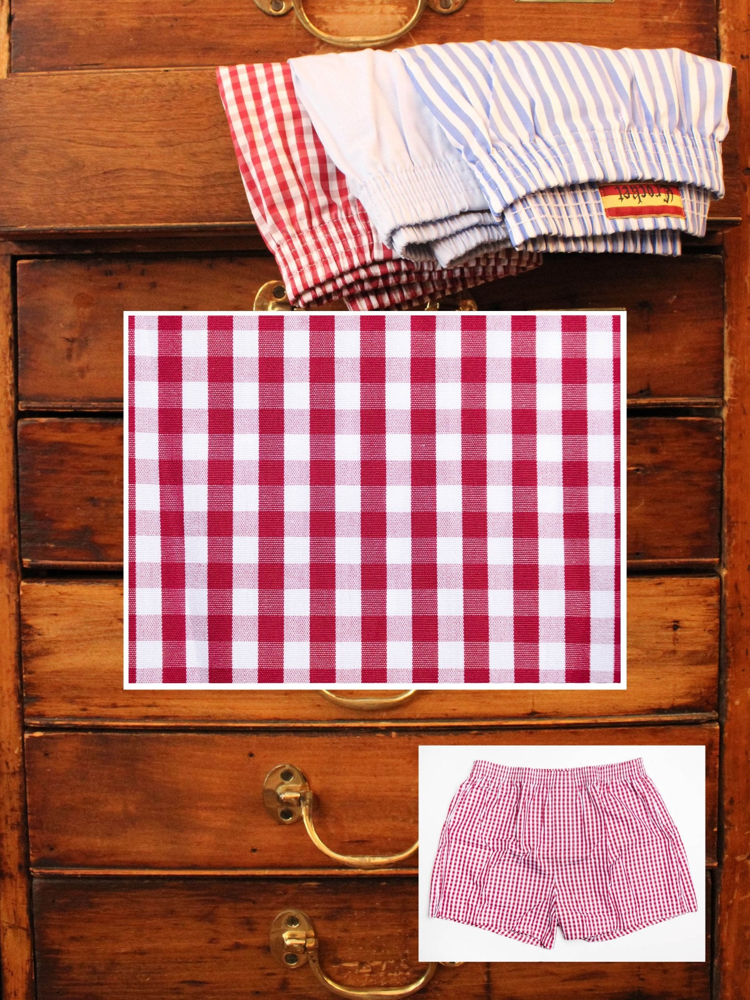 Boxershorts in rot kariert