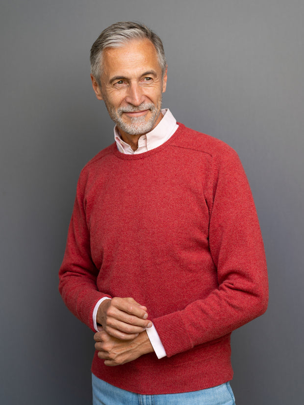 Cashmere Pullover (3-fädig) mit Rundausschnitt in modernen Farben