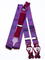 Hosenträger, blue/red Paisley