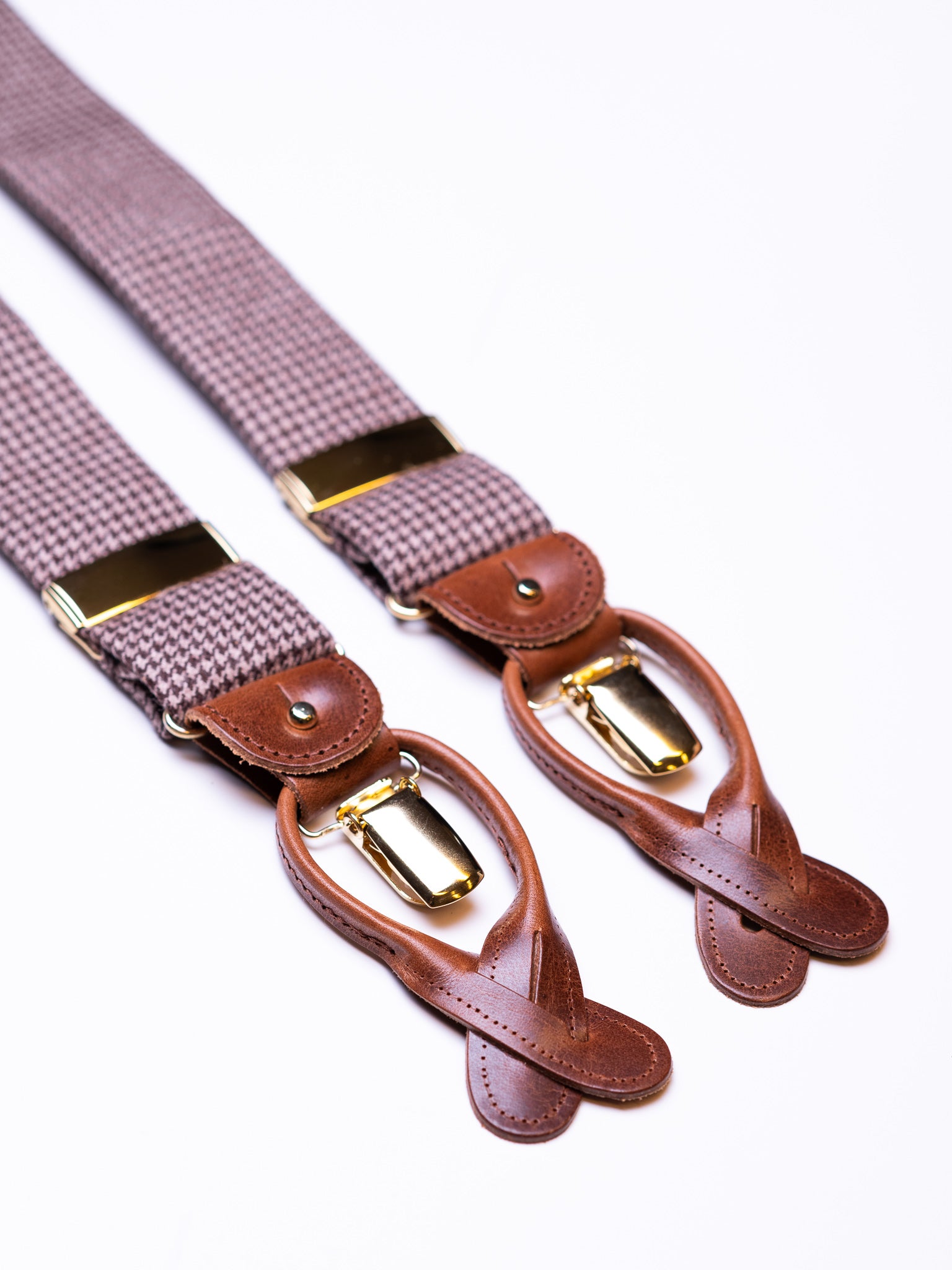 Hosenträger, Tweed brown houndstooth