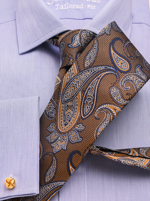 Krawatte mit Paisley in navy/gold