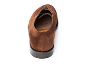 Derby Schuh in braunem Wildleder